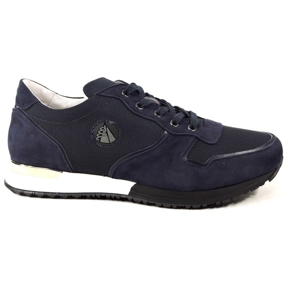 GOOD MAN ?? MEN\'S BLUE SUEDE & FABRIC COMFORT SNEAKERS main image 7